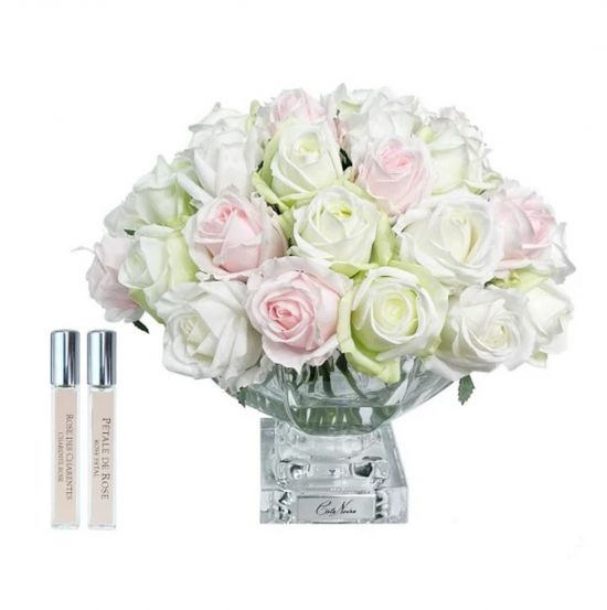 CENTERPIECE ROSE BUDS    Букет из бутонов роз, розовый, зеленый и белый, 2 спрея по 10 мл