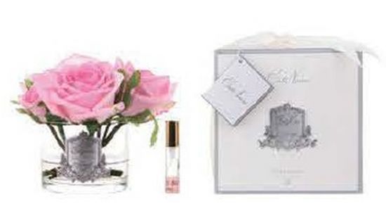 Букет из 5 роз ароматизированный, цвет розовый, прозраная ваза, 1 спрей   Д  17х17х17 см FIVE ROSE, арт. GMR63 COTE NOIRE