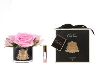 Букет из 5 роз ароматизированный, цвет розовый, черная ваза, 1 спрей    Д  17х17х17 см FIVE ROSE, арт. GMRB63 COTE NOIRE