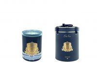 LUXURY CANDLE CHAMPAGNE Свеча 750 гр, золотой декор, соевый воск, Д  21х17х17 см, время горения
