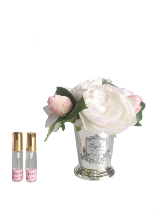 Букет пионов, цвет шампань, 2 спрея Д  21х17х17 см PEONY Bouquet Champagne, арт. LMR01 COTE NOIRE