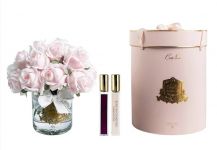 GRAND ROSE BUDS BOUQUET Большой букет из бутонов роз, 2 спрея по 10 мл, розовый, золотой декор