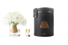 GRAND BOUQUET white BLACK BOX GOLD  Большой букет роз,  2 спрея по 10 мл, белый, Д  32х26х26 см