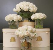 CENTERPIECE ROSE BUDS  blush gold Букет из бутонов роз, светло-розовый, золотой декор, 2 спрея по 10 мл, 33х33х31 см., CPRB02